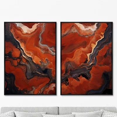Набор из двух постеров на холсте Stone Color Palettes and shapes 75X105 / 75X105 CM 8