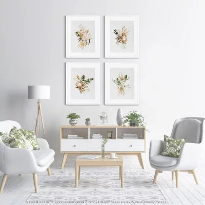 Тетраптих Floral set in pale shades No2 42X52 / 42X52 / 42X52 / 42X52 CM 6