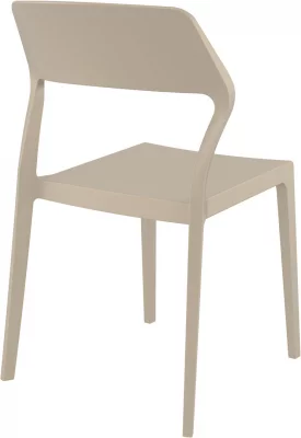 Стул пластиковый Snow 52X56X83 CM бежевый 3