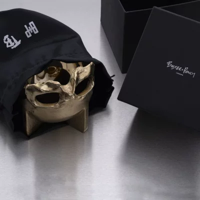 Латунная декоративная чаша Skull 18X17X16 CM 4