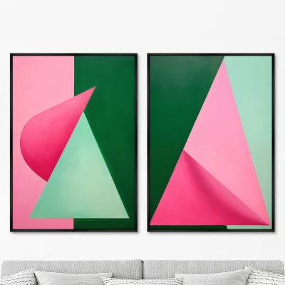 Набор из двух постеров на холсте Geometric watermelon 75X105 / 75X105 CM 8