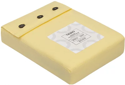 Комплект постельного из перкаля Essential 200X220 CM светло-желтого цвета 9