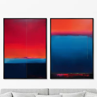Набор из двух постеров на холсте Color Eclipse 75X105 / 75X105 CM 8