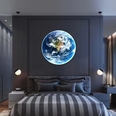Настенный декоративный светодиодный светильник Cosmos Earth 30X4X30 CM 8