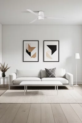 Потолочный вентилятор PUNT TUB M белый 130X132X23 CM 3