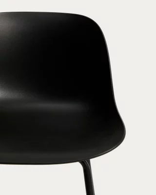Черный стул Altea с черными стальными ножками 65 CM 3