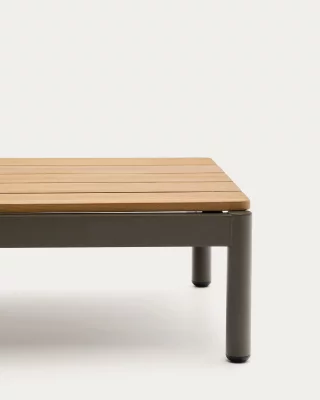 Журнальный столик Sorells зеленый алюминий и тик 91X57X25.3 CM 5