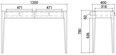 Консольный стол Case 120X40X78 CM 6