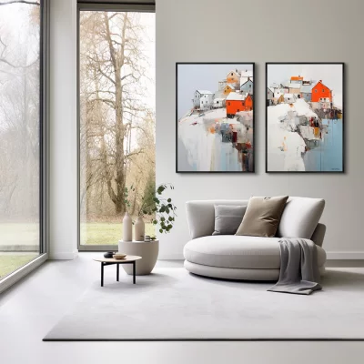 Набор из двух постеров на холсте At the very edge 75X105 / 75X105 CM 4