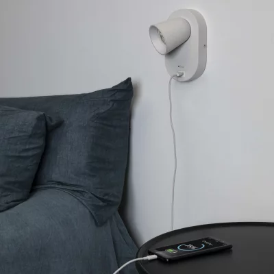 Настенный светильник Corb белый с USB 8