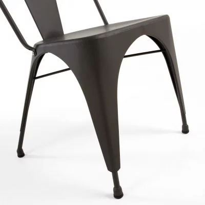 Стул из стали Malibu 44X53X85 CM чёрный 5