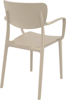 Стул пластиковый Lisa 53X54X82 CM бежевый 3