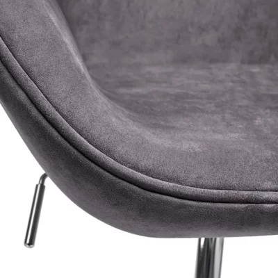 Кресло SWAN STYLE CHAIR тёмно-серый, искусственная замша 61X70X80-95.5 CM 7