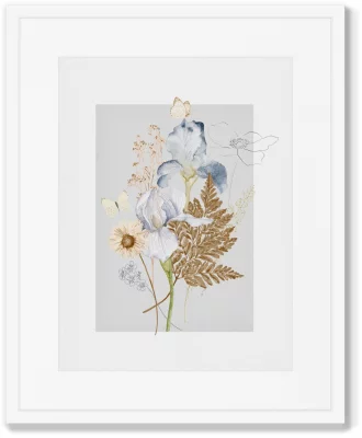 Набор из четырёх постеров Floral set in pale shades 42X52 / 42X52 / 42X52 / 42X52 CM 5