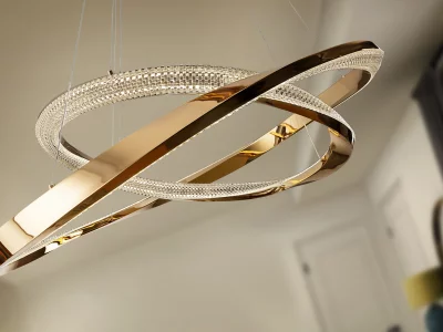 Люстра Orbitas 2L золотая 80X80X5 CM 13