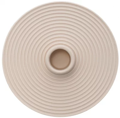 Подсвечник из керамики Essential 12X12X4 CM бежевого цвета 3