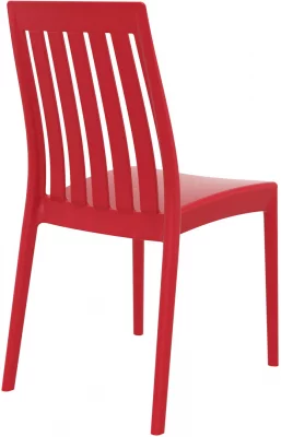 Стул пластиковый Soho 45X55X89 CM красного цвета 3