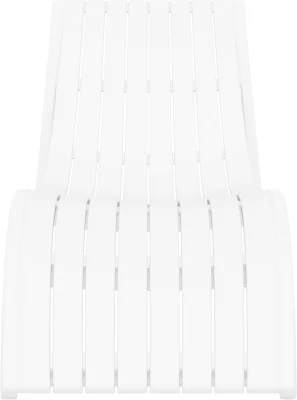 Шезлонг пластиковый Slim 180X72X70 CM белый 4