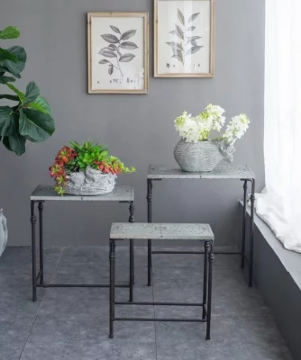 Комплект из трёх столиков Yalwa 61X36X66 / 55X29X59 / 48X23X50 CM 10