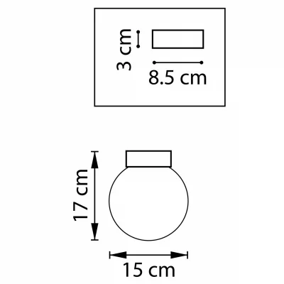 Накладной светильник Globo 15X15X17 CM 3