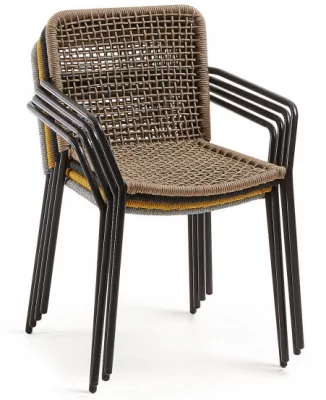 Стул с подлокотниками Boomer 60X56X80 CM бежевый 4