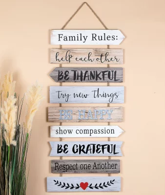 Панно настенное Family Rules 40X87 CM 4