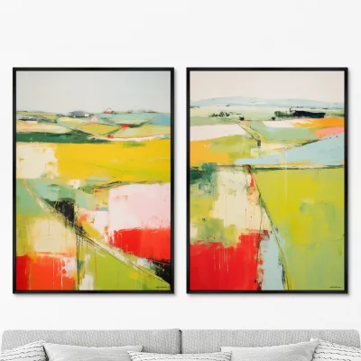 Набор из двух постеров на холсте Lines 75X105 / 75X105 CM 8