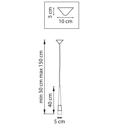 Подвесной светильник Cone 10X10X50 CM 6