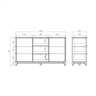 Комод Case 139X40X78 CM 6