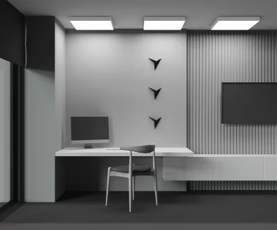 Потолочный светильник Zon квадратный белый 60x60 см 7