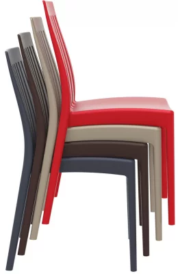 Стул пластиковый Soho 45X55X89 CM бежевого цвета 6