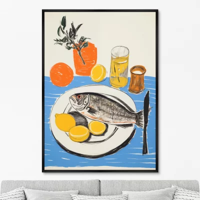 Постер на холсте Fish Day 75X105 CM 6