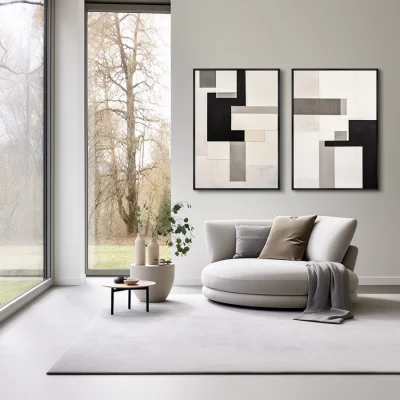 Набор из двух постеров на холсте Color Angles 75X105 / 75X105 CM 4
