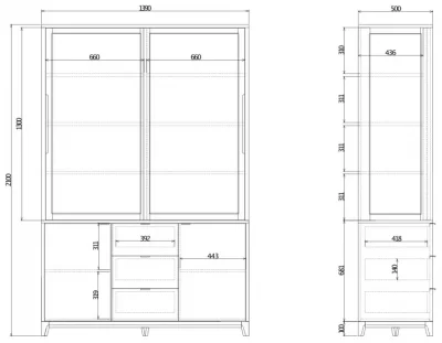 Буфет Case 139X50X210 CM 7