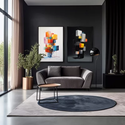 Набор из двух постеров на холсте Disassembled colors 75X105 / 75X105 CM 4