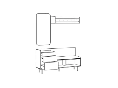 Композиция Look 7 153.8X39.8X79.2 CM 5