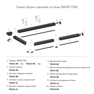 Экран для шинопровода Denkirs TR2028-BK 4