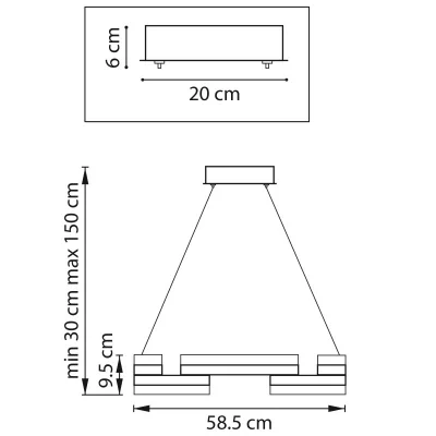 Подвесная люстра Rotonda 59X59X60 CM 6