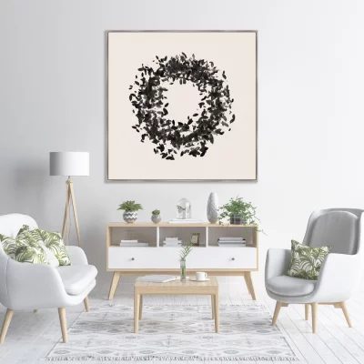 Репродукция на холсте Autumn leaf fall 105X105 CM 3