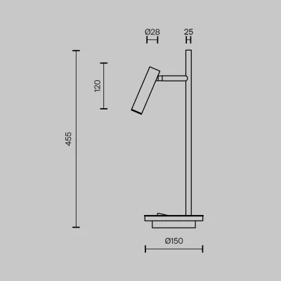 Настольный светильник Эстудо 15X15X45.5 CM 10