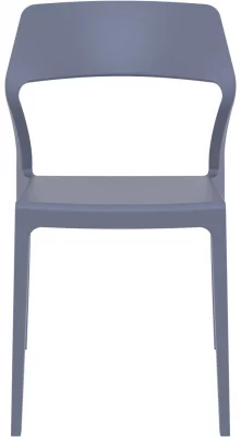 Стул пластиковый Snow 52X56X83 CM серый 4