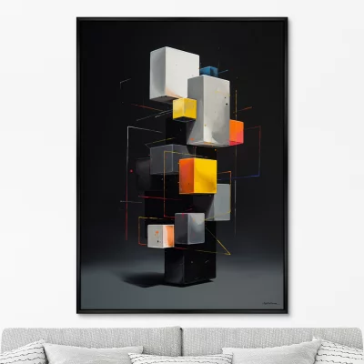 Постер на холсте Disassembled colors 75X105 CM 6