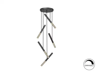 Люстра Edna 5L черный / золотой 43X126 CM 11