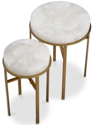 Комплект из двух придиванных столиков Hoxton 30X30X51 / 40X40X56 CM 4