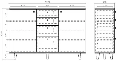 Комод Twin 157X40X104 CM 7