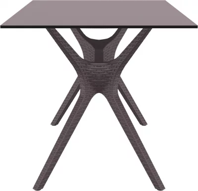 Стол пластиковый Ibiza 140X80X74 CM коричневый 3