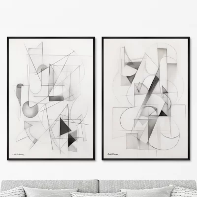 Набор из двух постеров на холсте Search for the forms 75X105 / 75X105 CM 8