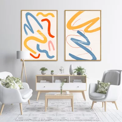 Диптих на холсте Color vibes 75X105 / 75X105 CM 4