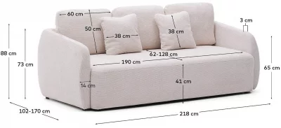 Диван-кровать Laira 218X102-170X88 CM 7