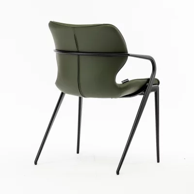 Стул Мангейм зеленая экокожа ножки черные 55X63X81 CM 4